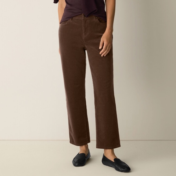 Eileen Fisher Pants - Eileen Fisher Organic Cotton Stretch Corduroy Straight Pants Large